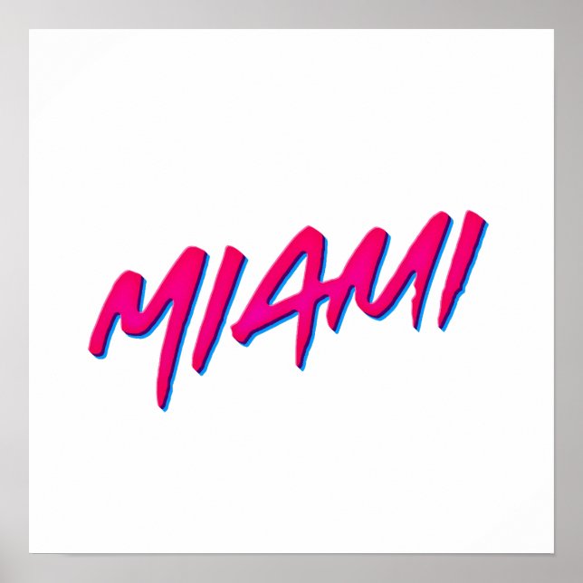 Miami Neon Colors New Retro Style Minimalismus Poster (Vorne)