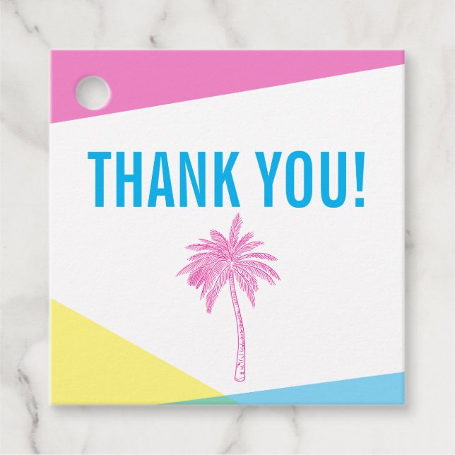 Miami Nights Vielen Dank Geschenkanhänger (Vorderseite)