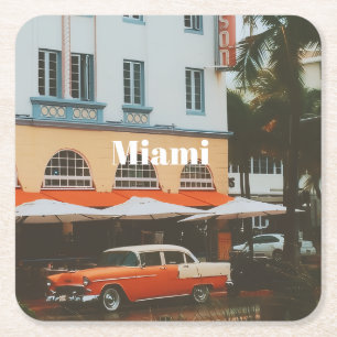 Miami Ocean Drive Reiseandenken Rechteckiger Pappuntersetzer