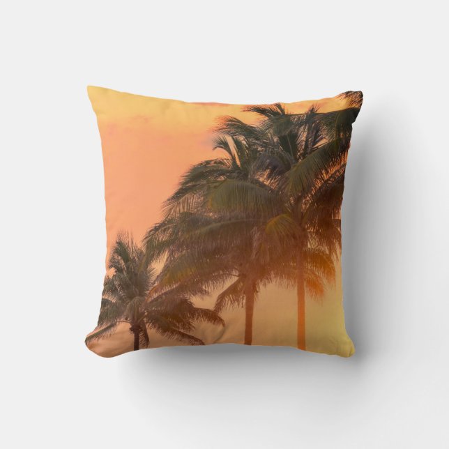 Miami-Palmen Kissen (Vorderseite)