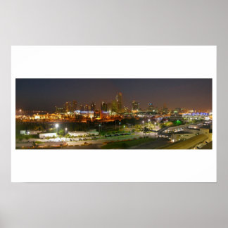 Miami Panoramasicht auf die Nacht Poster