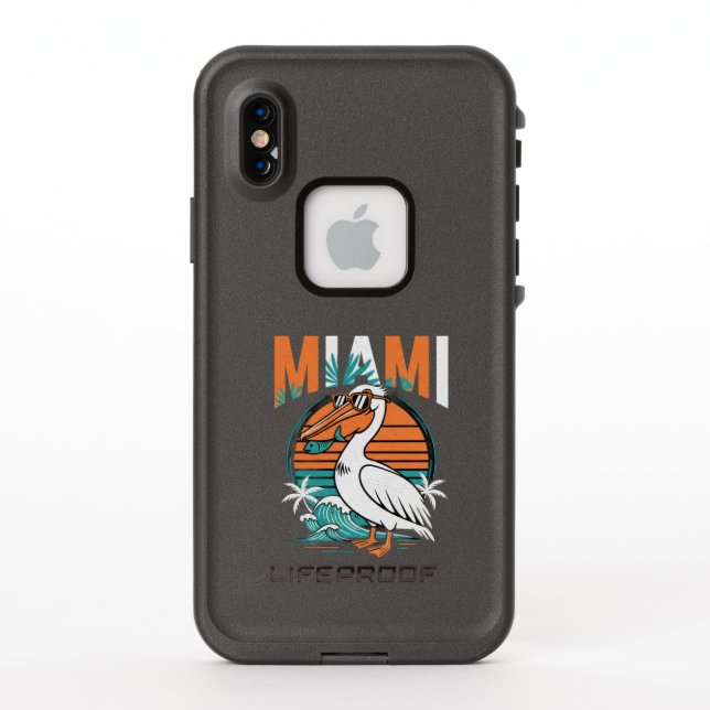 Miami Pelican Tropical Sunset Beach Design  (Rückseite)