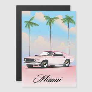 Miami Pink Sunset Magnetkarte