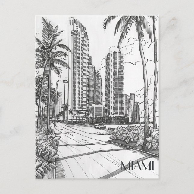 Miami Postkarte (Vorderseite)
