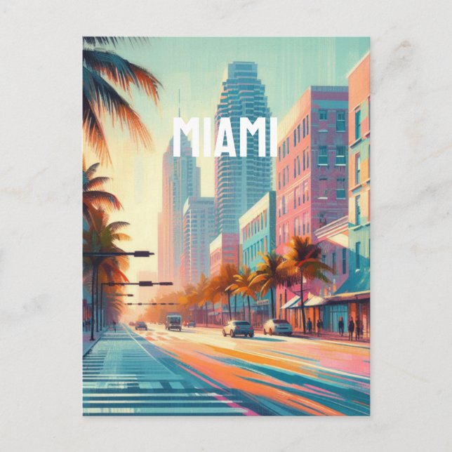 Miami Postkarte (Vorderseite)