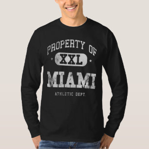 Miami Property Xxl Sport Uni Athletic Funny T-Shirt