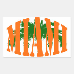 Miami Rechteckiger Aufkleber