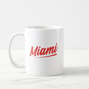 Miami Red Schriftart Kaffeetasse