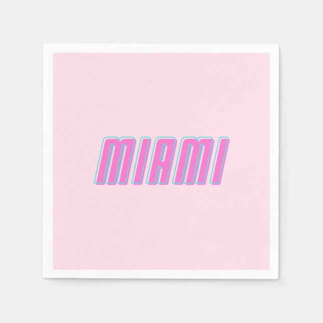 Miami Rosa Serviette (Vorderseite)