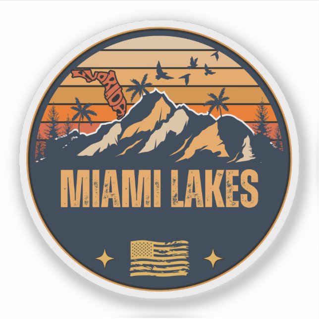 Miami-Seen, Florida Aufkleber (Vorderseite)