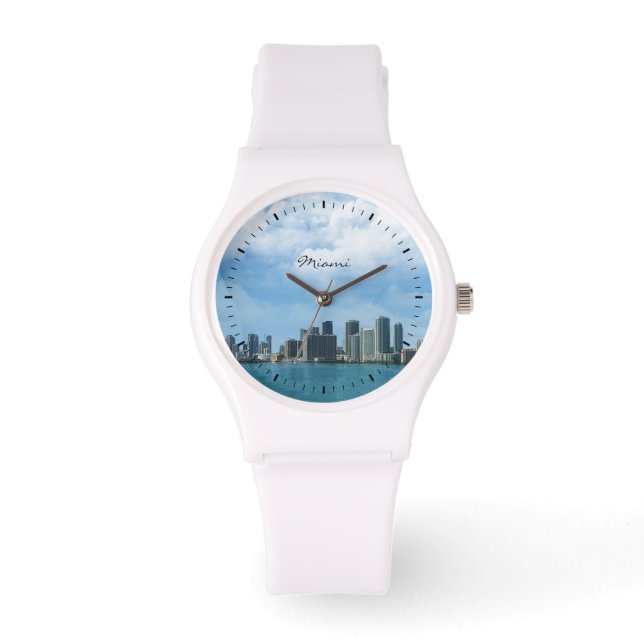 Miami Skyline Armbanduhr (Vorderseite)