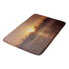 Miami Skyline bei Sunset Badematte