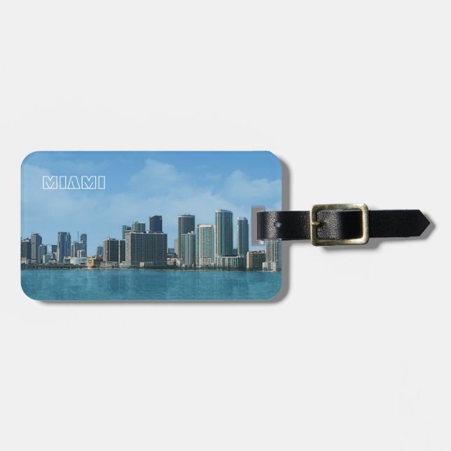 Miami Skyline Gepäckanhänger (Vorderseite horizontal)