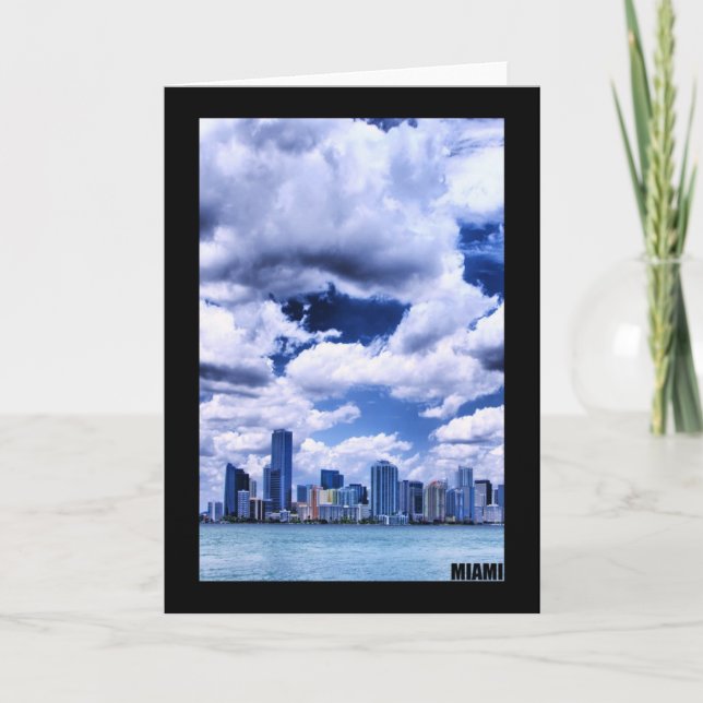Miami-Skyline - Gruß-Karte Karte (Vorderseite)