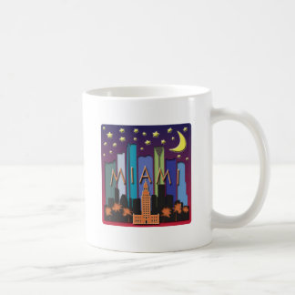 Miami-Skyline-Mega- Farbe Kaffeetasse
