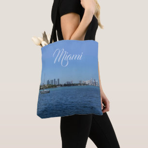 Miami Skyline (mit/aus anpassbarem Text) Tasche