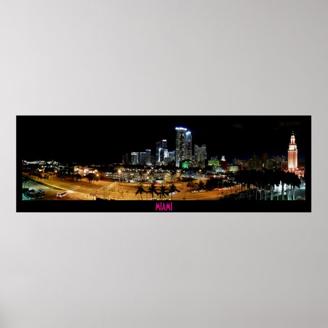~Miami Skyline~ PANORAMA POSTER (Vorne)