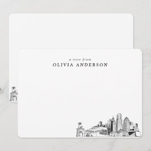 Miami Skyline Personalisierte Mitteilungskarten