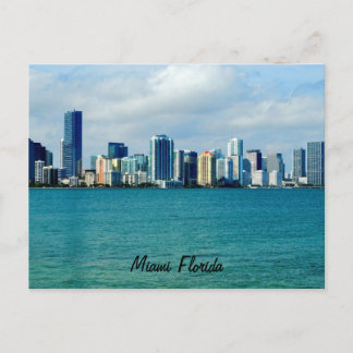 Miami Skyline Post Card Postkarte