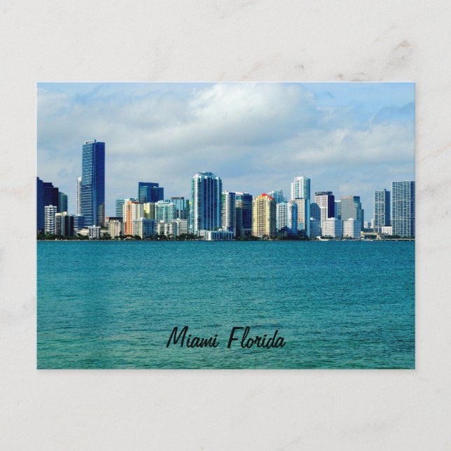 Miami Skyline Post Card Postkarte (Vorderseite)