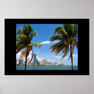 Miami Skyline Poster