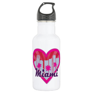 Miami Skyline Suburst Herz Trinkflasche