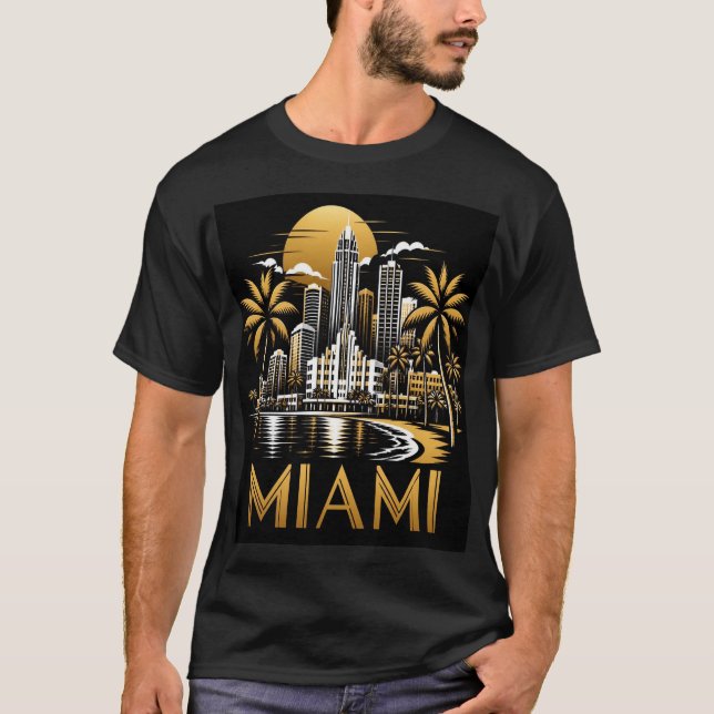 Miami-Skyline T-Shirt (Vorderseite)