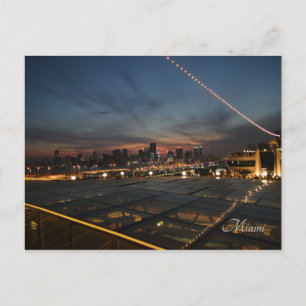 Miami Skyline von einem Kreuzfahrtschiff Postkarte