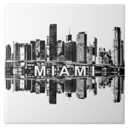 Miami, Skyline von Florida Fliese