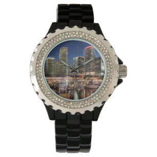 Miami-Skylinestadt in Florida Armbanduhr