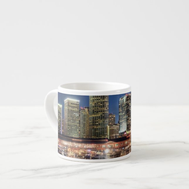 Miami-Skylinestadt in Florida Espressotasse (Vorderseite Links)