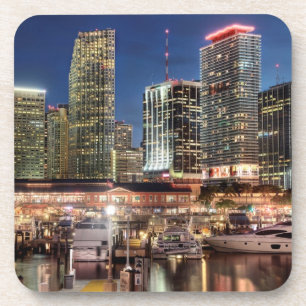 Miami-Skylinestadt in Florida Untersetzer