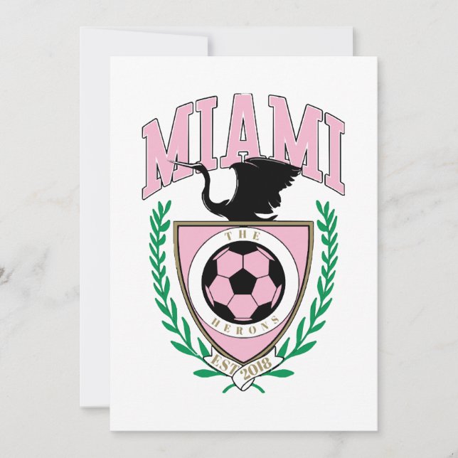 Miami Soccer Varsity Style Einladung (Vorderseite)