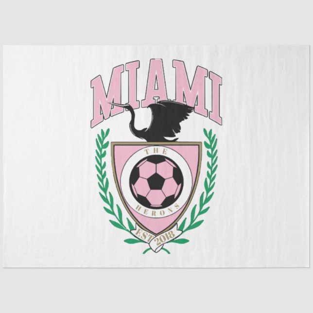 Miami Soccer Varsity Style Seidenpapier (Vorderseite)