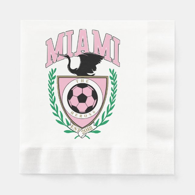 Miami Soccer Varsity Style Serviette (Vorderseite)