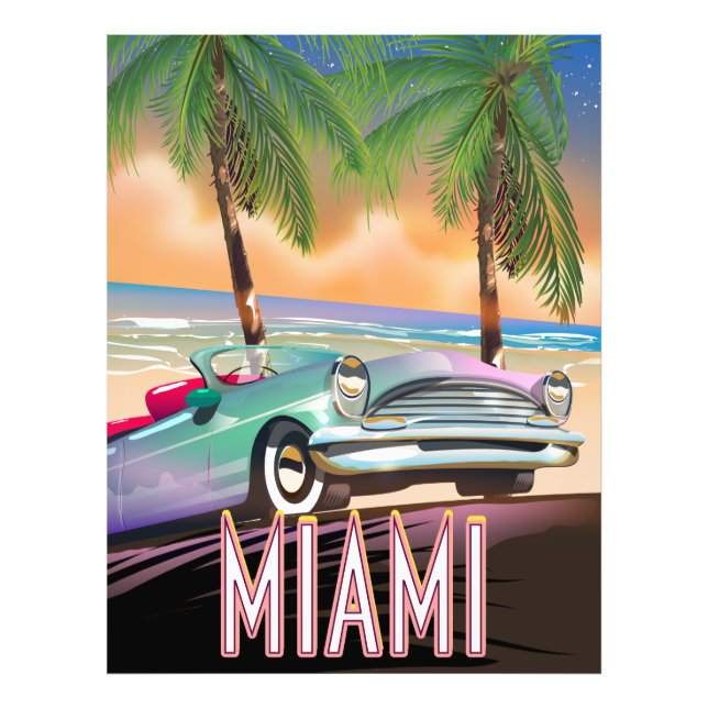 Miami Sonnenuntergang Fotodruck (Vorne)