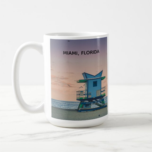 Miami South Beach Florida Life Guard Kaffeetasse (Links)