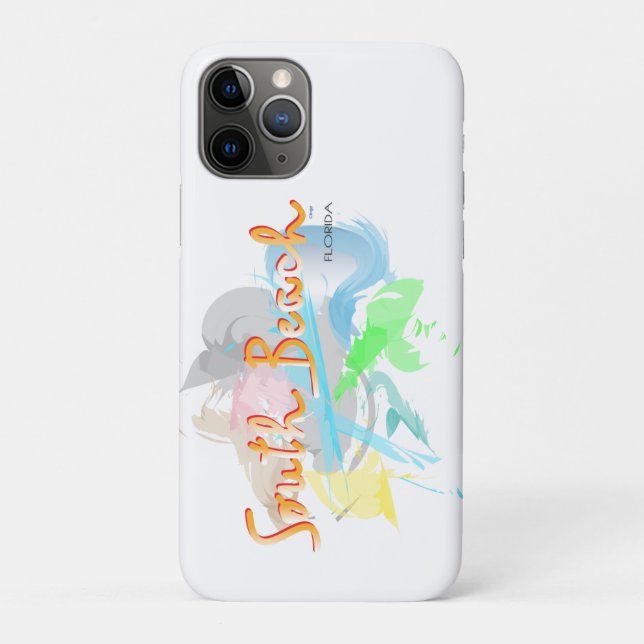 Miami, South Beach, Floride coque iphone Abstrait (Dos)