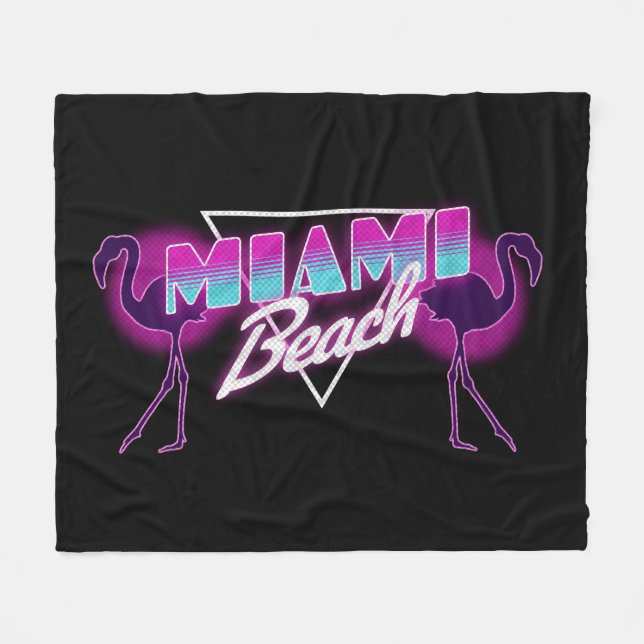Miami Strand Fleecedecke (Vorderseite (Horizontal))