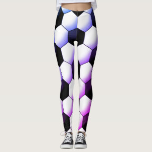 Miami Style Fußball Muster Transparenter Hintergru Leggings