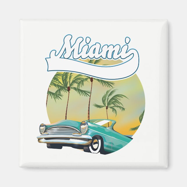 Miami Sunset Logo Magnet (Vorne)