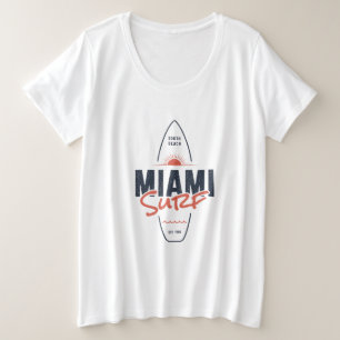 Miami Surf – Vintage-Strand-Sonnenuntergangs-Surfb Große Größe T-Shirt