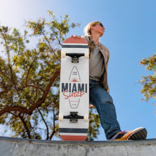 Miami Surf – Vintage-Strand-Sonnenuntergangs-Surfb Skateboard
