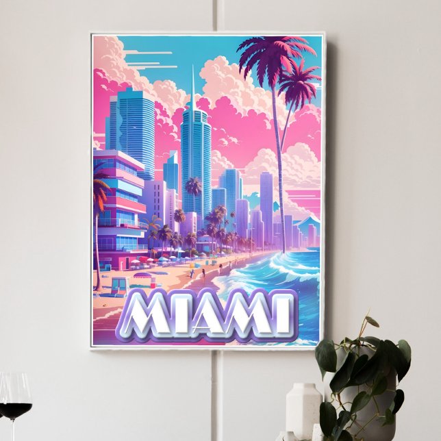 Miami Vaporwave Travel Poster (Von Creator hochgeladen)
