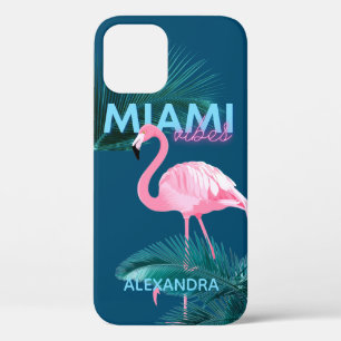 Miami Vibes Neon Flamingo Personalisiert Case-Mate iPhone Hülle