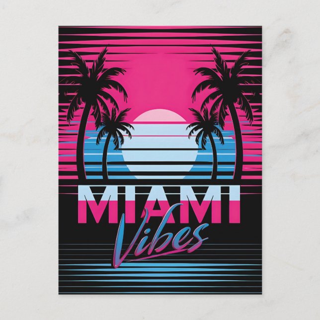 Miami Vibes Postcard Postkarte (Vorderseite)