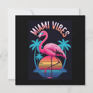 Miami Vibes Sommer Flamingo Design-63454 Feiertagskarte