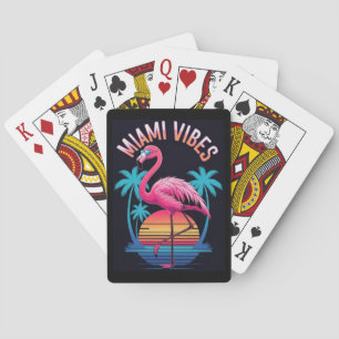 Miami-Vibes-Sommer-Flamingo-Design-63454 Spielkarten