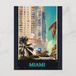 Miami vintage poster  postkarte