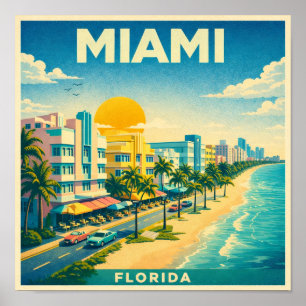 MIami Vintage Travel Poster
